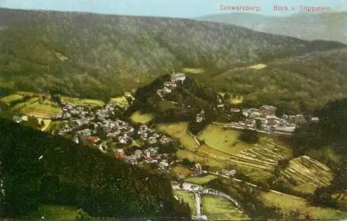 Germany Schwarzburg Blick v. Trippstein