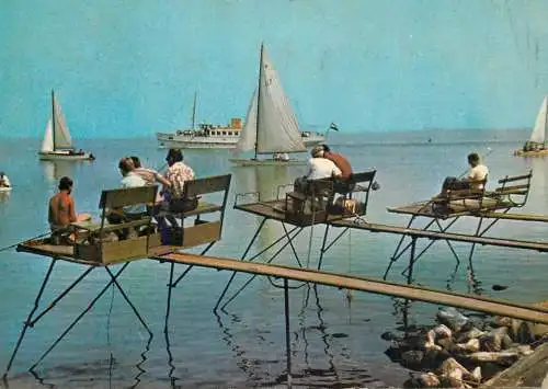 Navigation sailing vessels & boats themed postcard Hungary Balaton lake