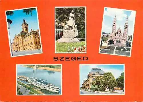 Navigation sailing vessels & boats themed postcard Hungary Szeged cruise ship