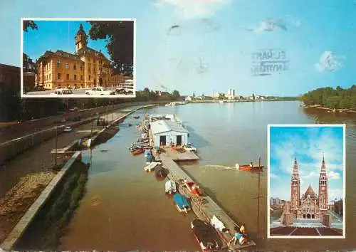 Navigation sailing vessels & boats themed postcard Hungary Szeged