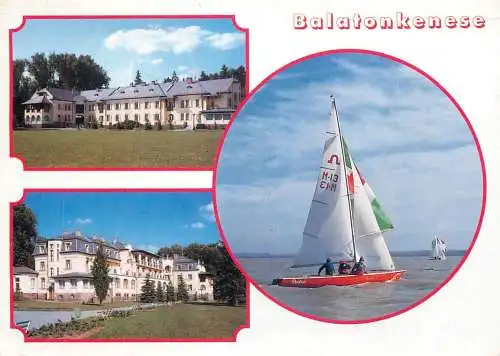 Navigation sailing vessels & boats themed postcard Hungary Balaton lake wind sail