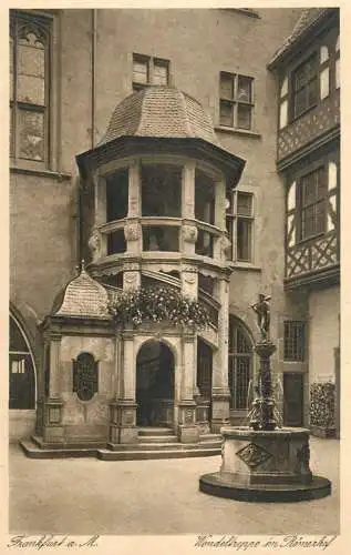 Germany Frankfurt am Main Wendeltreppe im Romerhof