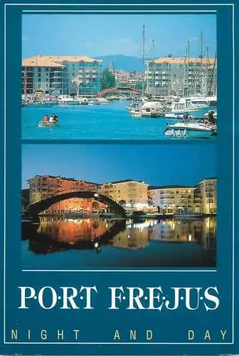 Navigation sailing vessels & boats themed postcard Port Frejus harbour bridge