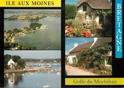 Navigation sailing vessels & boats themed postcard Ile aux Moines Golfe du Morbihan