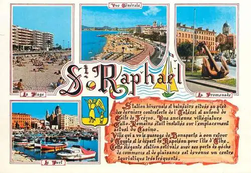 Navigation sailing vessels & boats themed postcard St. Raphael harbour
