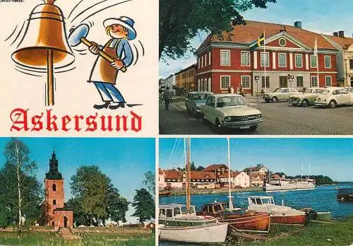 Navigation sailing vessels & boats themed postcard Askersund fishing vessel
