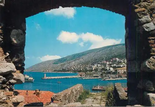 Navigation sailing vessels & boats themed postcard Senj coast lighthouse cruise ship