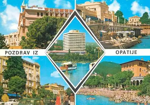 Navigation sailing vessels & boats themed postcard Opatije cruise ship