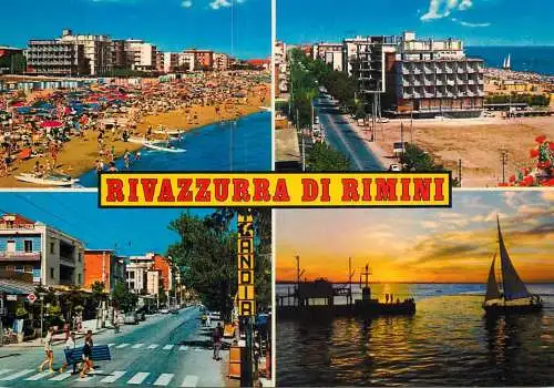 Navigation sailing vessels & boats themed postcard Rivazzurra di Rimini