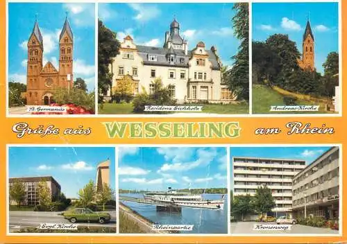 Navigation sailing vessels & boats themed postcard Wesseling am Rhein cruise liner