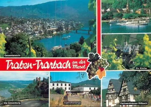 Navigation sailing vessels & boats themed postcard Traben Trarbach Mosel