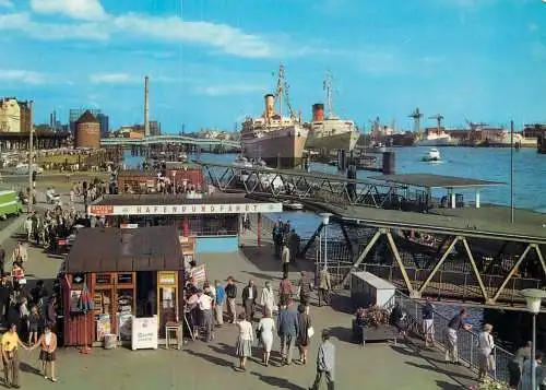 Navigation sailing vessels & boats themed postcard Hamburg harbour transport ship ocean liner