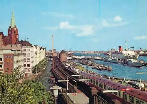 Navigation sailing vessels & boats themed postcard Hamburg harbour transport ship ocean liner