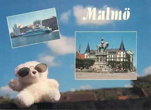 Navigation sailing vessels & boats themed postcard Malmo yacht