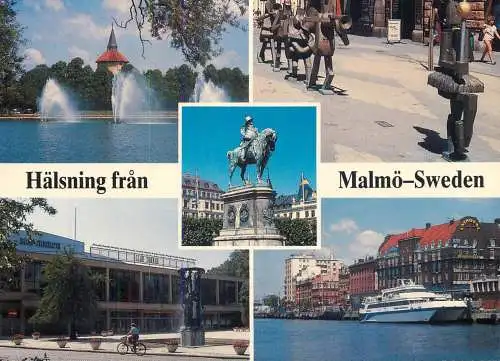 Navigation sailing vessels & boats themed postcard Malmo Sweden yacht