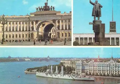 Navigation sailing vessels & boats themed postcard Leningrad Aurora cruise ship