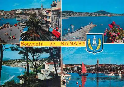 Navigation sailing vessels & boats themed postcard Sanary harbour