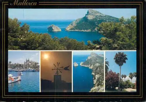 Navigation sailing vessels & boats themed postcard Baleares island yacht