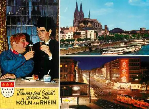 Navigation sailing vessels & boats themed postcard Tunnes und Schal Koln am Rhein