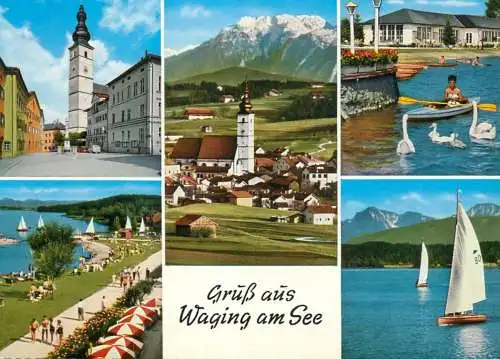 Navigation sailing vessels & boats themed postcard Grub aus Waging am See windsurf