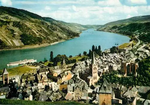Navigation sailing vessels & boats themed postcard Bacharach am Ehein