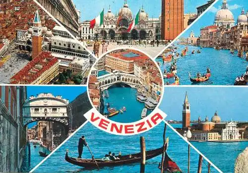 Navigation sailing vessels & boats themed postcard Venice gondola