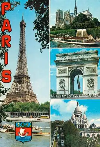 Navigation sailing vessels & boats themed postcard Paris landmarks