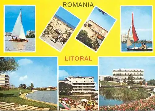 Navigation sailing vessels & boats themed postcard Romania seafront