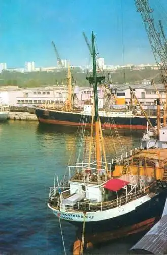 Navigation sailing vessels & boats themed postcard Romania Constanta harbour