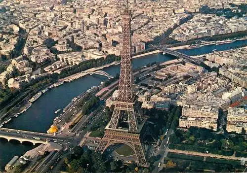 Navigation sailing vessels & boats themed postcard Paris Tour Eiffel aerial