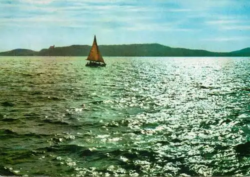 Navigation sailing vessels & boats themed postcard Lake Balaton
