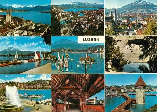 Navigation sailing vessels & boats themed postcard Luzern windsurf