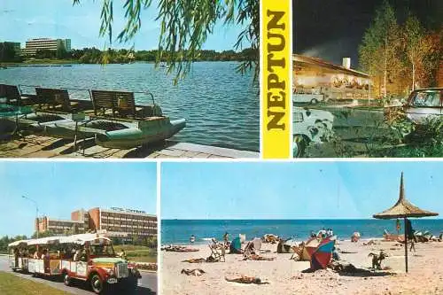Navigation sailing vessels & boats themed postcard Romania Neptun resort hydrobicycle