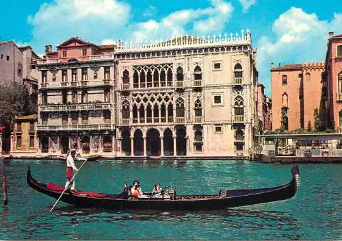 Navigation sailing vessels & boats themed postcard Venice Ca d'Oro gondola