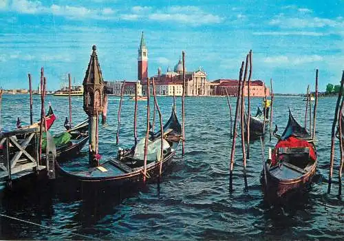 Navigation sailing vessels & boats themed postcard Venice San Giorgio island
