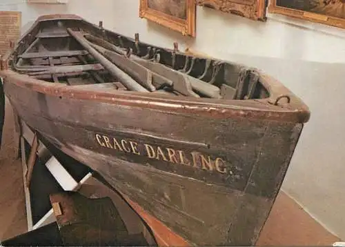 Navigation sailing vessels & boats themed postcard Grace Darling's coble museum Northumberland