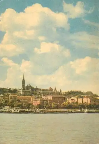 Navigation sailing vessels & boats themed postcard Budapest Danube 1969