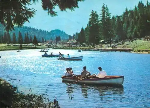 Navigation sailing vessels & boats themed postcard Romania Poiana Brasov lake