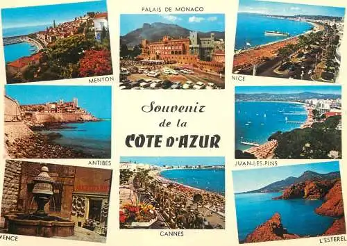 Navigation sailing vessels & boats themed postcard Cote d'Azur
