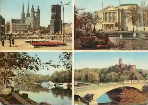 Navigation sailing vessels & boats themed postcard Halle Saale theater cruise ship