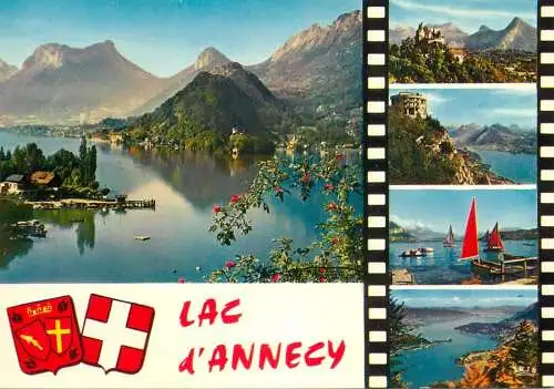 Navigation sailing vessels & boats themed postcard Lac d' Annecy windsurf