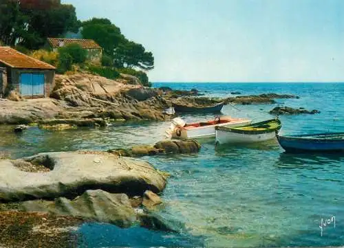 Navigation sailing vessels & boats themed postcard Cote d' Azur la Faviere
