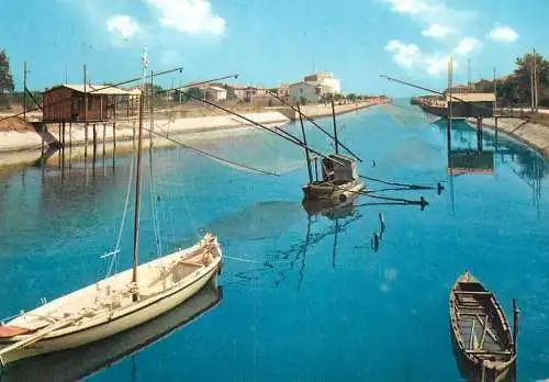 Navigation sailing vessels & boats themed postcard Casal Borsetti chanel fishing vessel