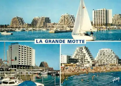 Navigation sailing vessels & boats themed postcard la Grande Motte yacht