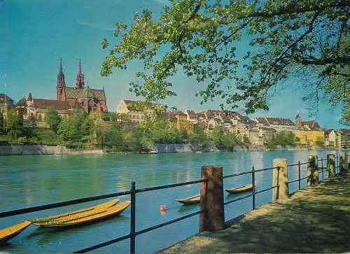 Navigation sailing vessels & boats themed postcard Basel Rheinpartie rowboat