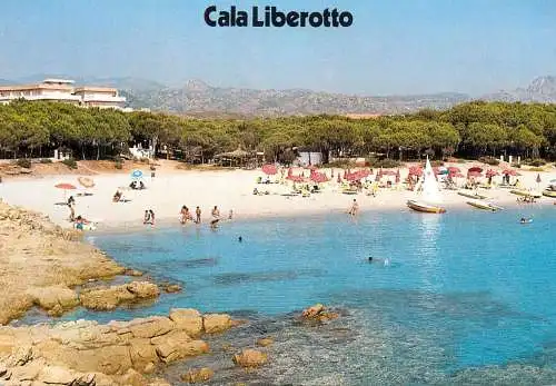 Navigation sailing vessels & boats themed postcard Cala Liberotto hydrobicycle
