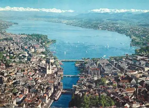 Navigation sailing vessels & boats themed postcard Zurich mit Zurichsee