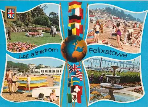 Navigation sailing vessels & boats themed postcard Felixstowe pier
