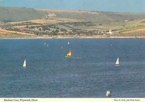 Navigation sailing vessels & boats themed postcard Dorset Bowleaza cova Weymouth wind surf