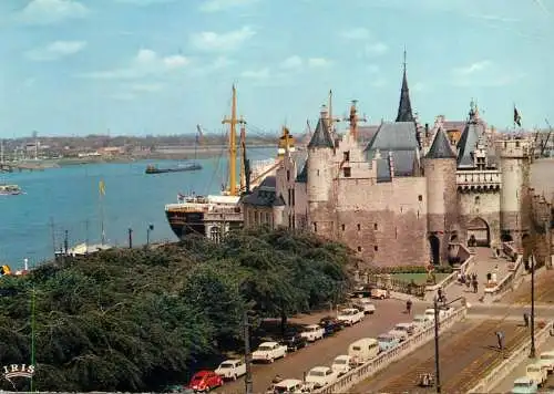 Navigation sailing vessels & boats themed postcard Antwerpen galleon and citadel